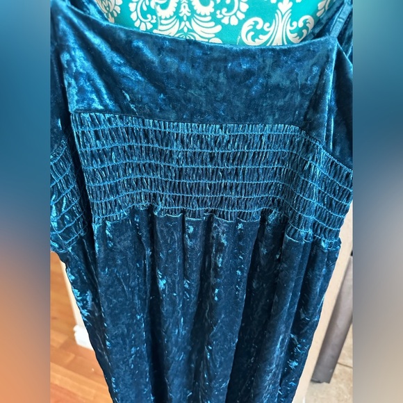 Y2K, Whimsygoth by Solemio Blue Mini dress velvet crush like material . Small - Picture 5 of 6